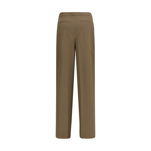 Brown Wool Oves Aries Casual Pants