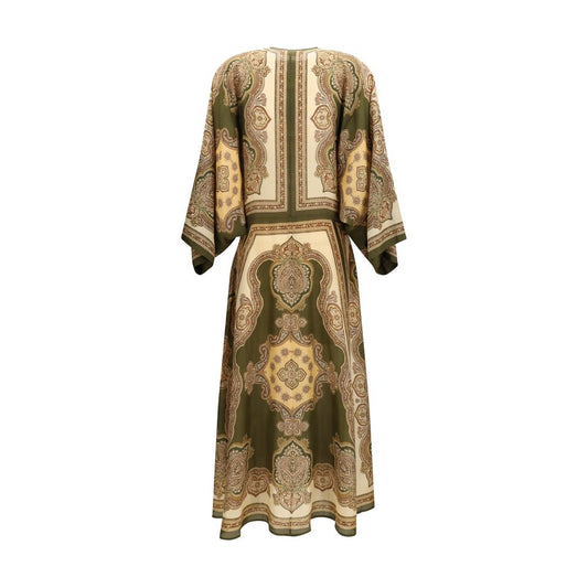 Multicolor Silk Casual Dress