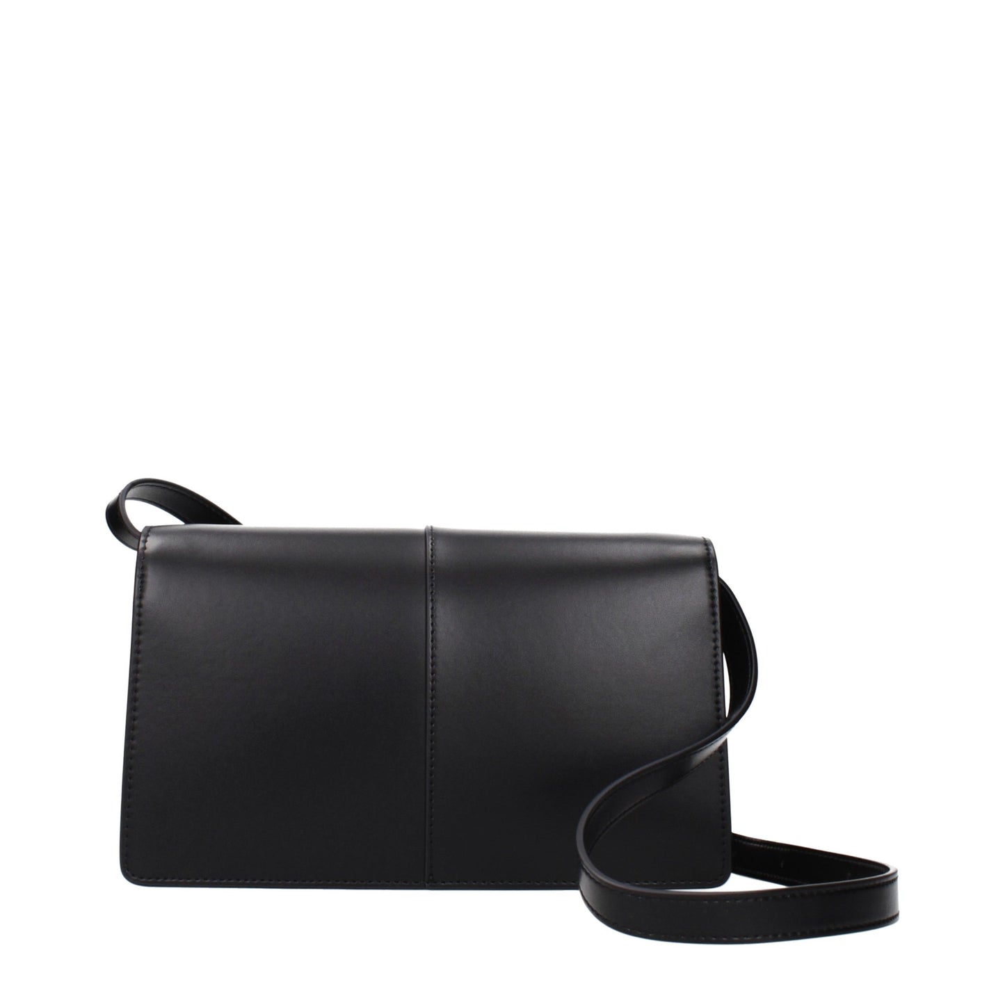 Black Polyethylene Crossbody Bag