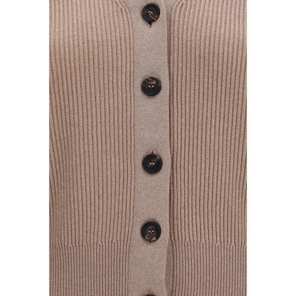 Beige Cashmere Sleeveles Sweater