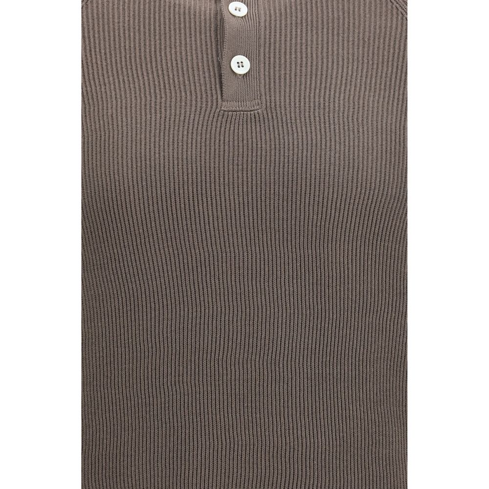 Brown Cotton Polo Shirt