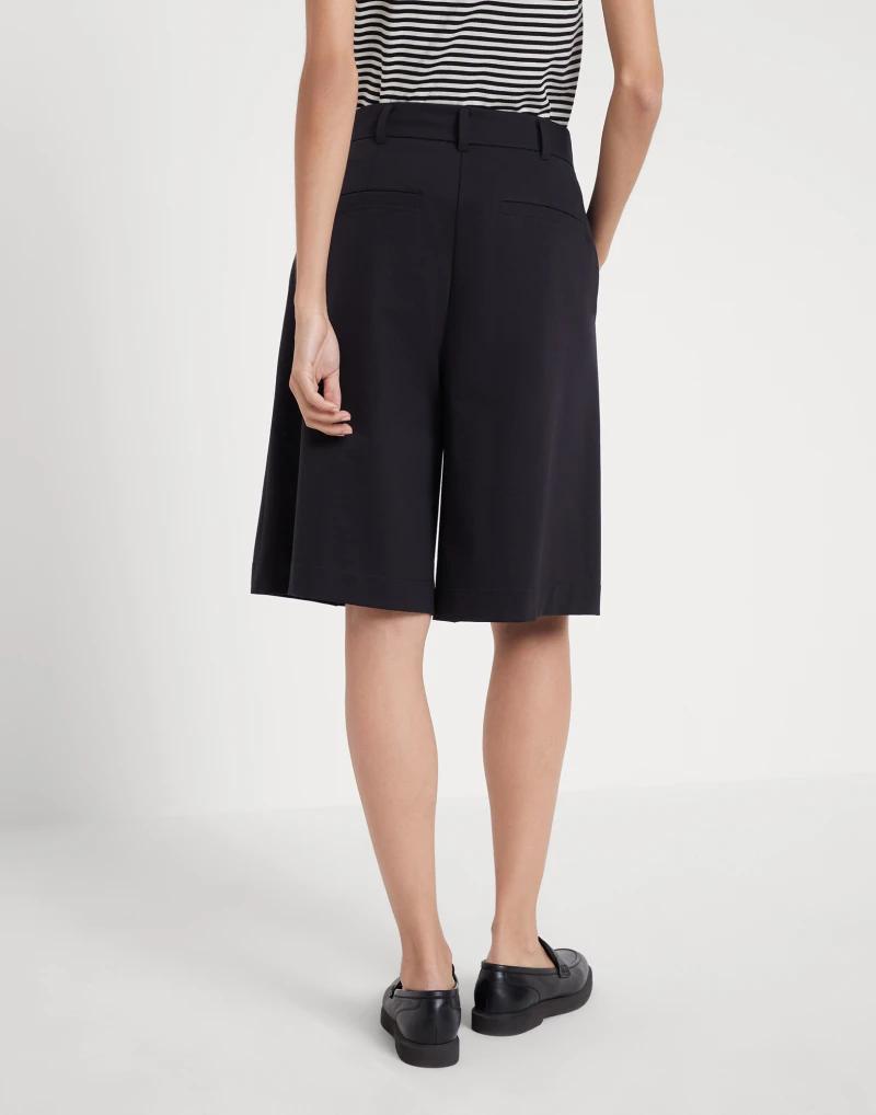 Black Cotton Knee Length