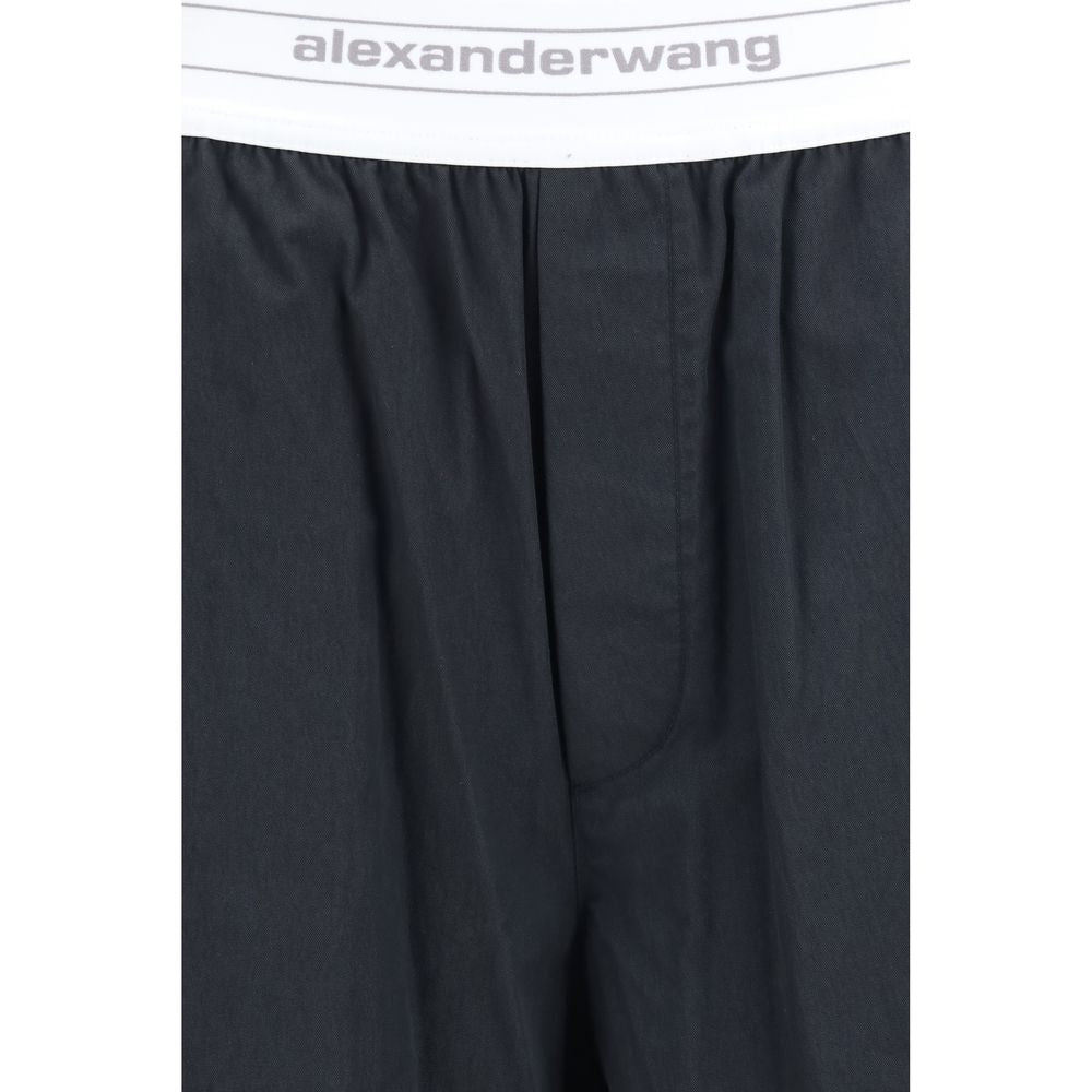 Black Cotton Casual Pants