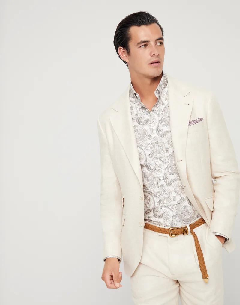 Green Linen Blazer