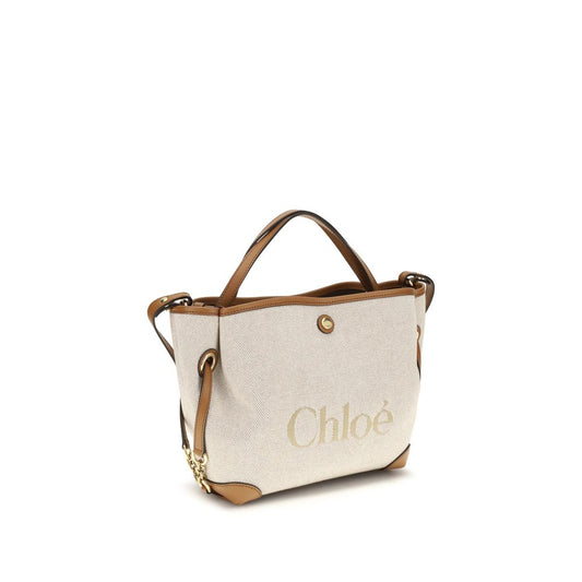 Beige Fabric Shoulder Bag