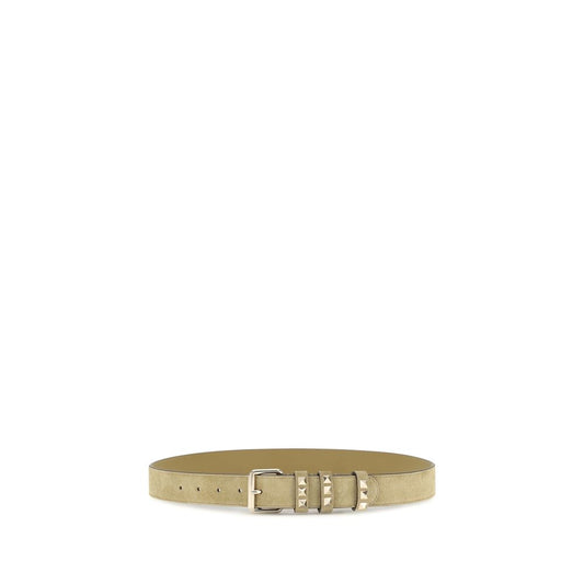 Beige Suede Leather Regular Belt