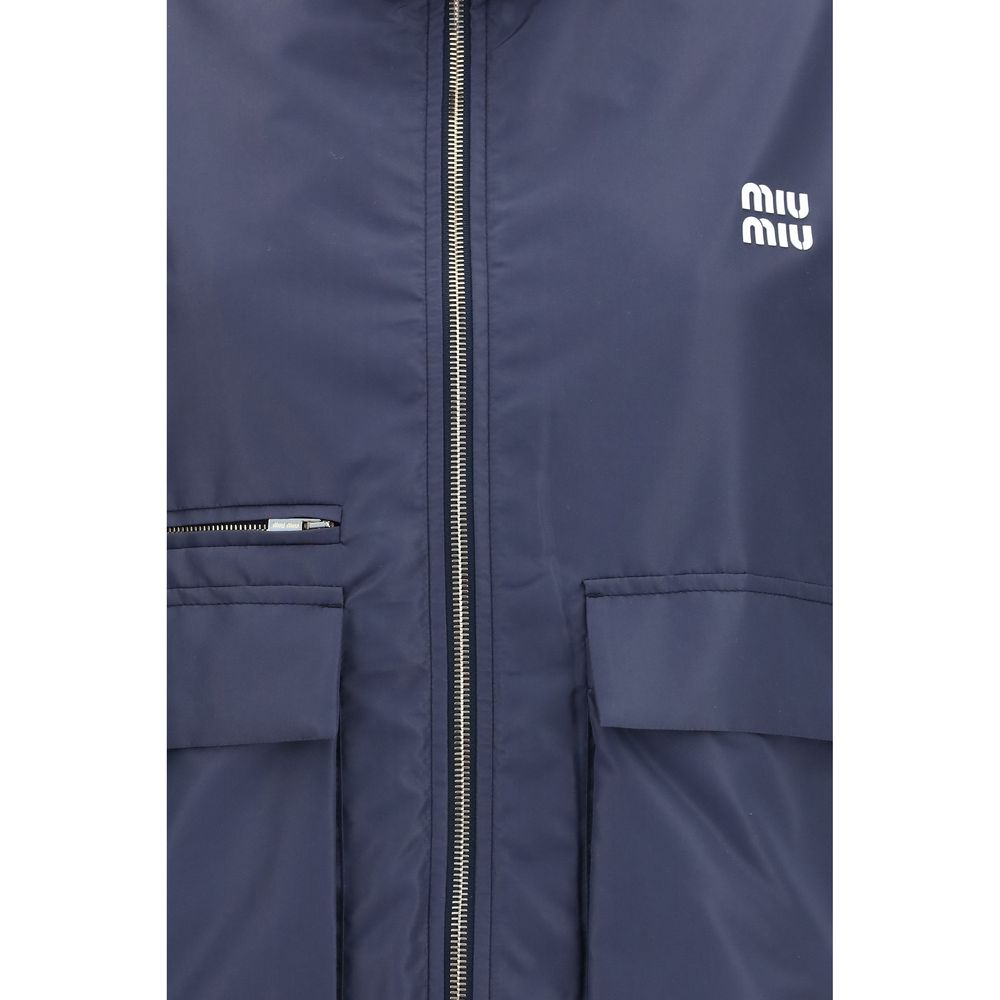Blue Recycled Polyester Shell Jacket