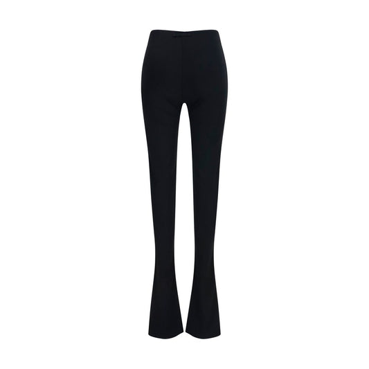 Black Viscose Flared Pants