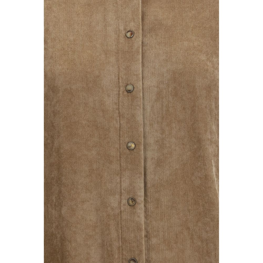Beige Viscose Dress Shirt