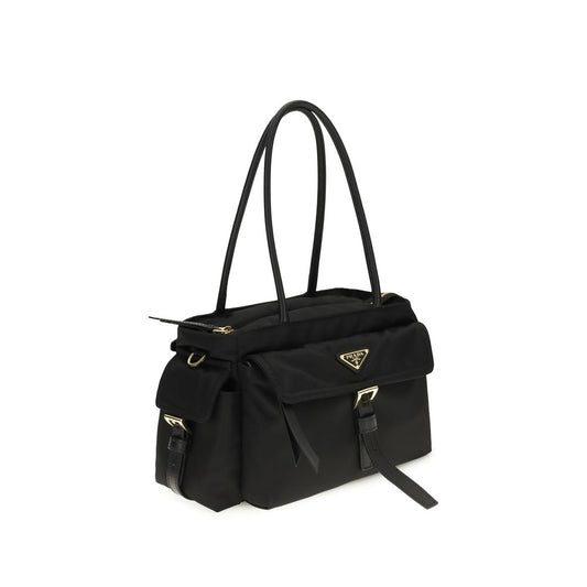 Black Polyamide Shoulder Bag