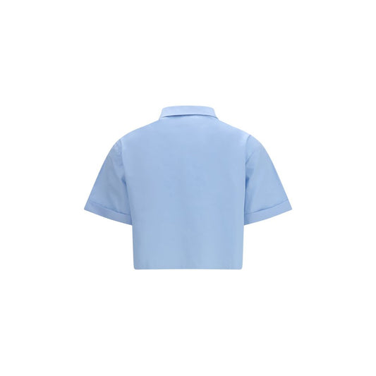 Blue Cotton Shortsleeve Shirt