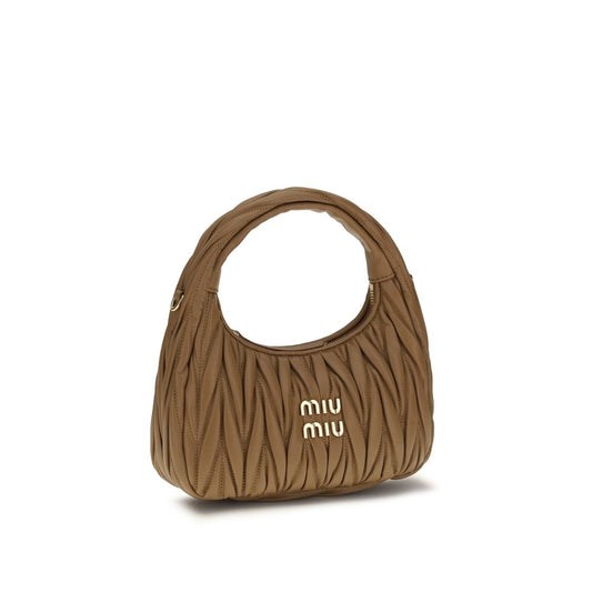 Beige Calf Leather Bos Taurus Shoulder Bag