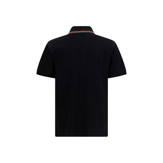 Black Cotton Polo Shirt