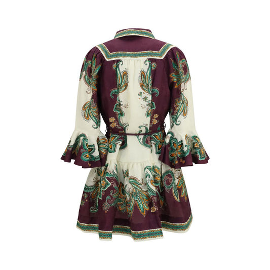 Multicolor Linen Casual Dress