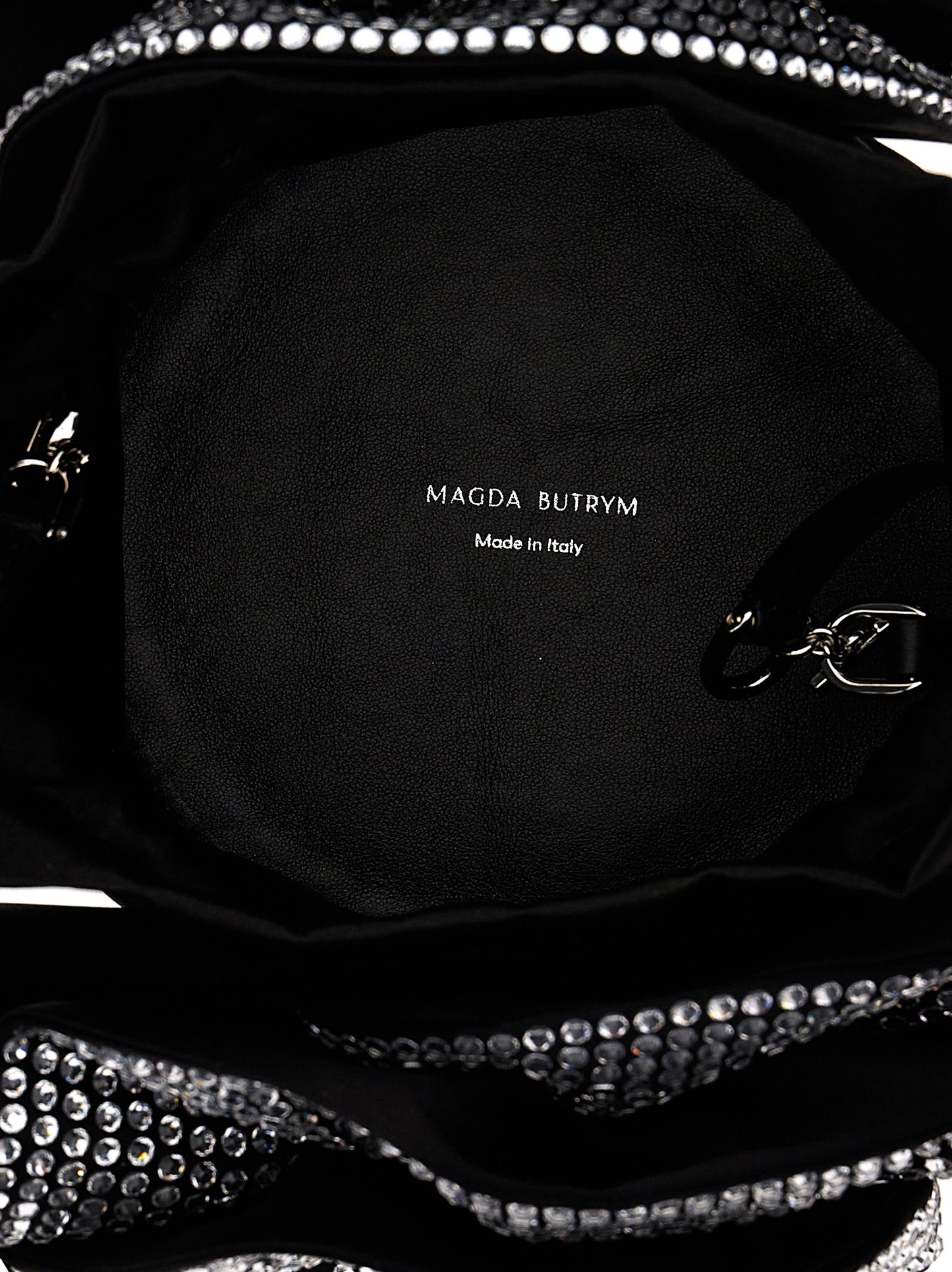 Black Viscose Crossbody Bag
