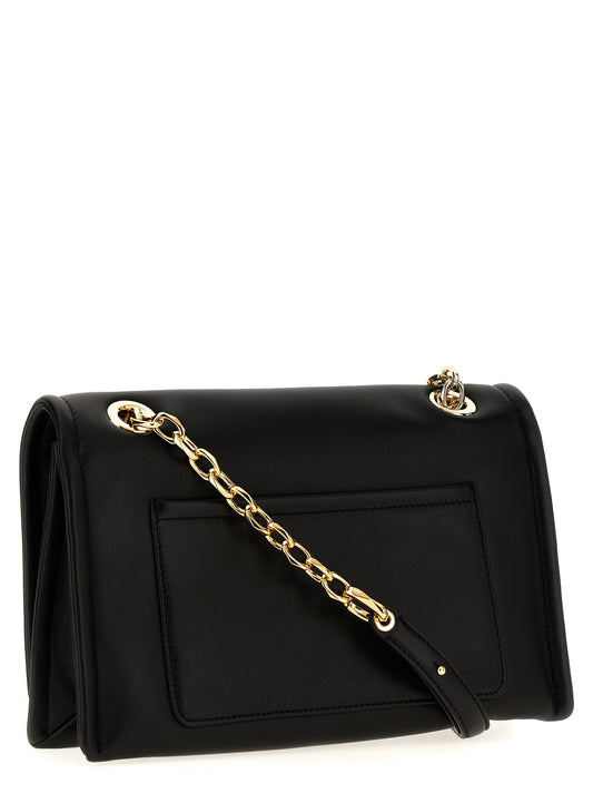 Black Lamb Leather Shoulder Bag
