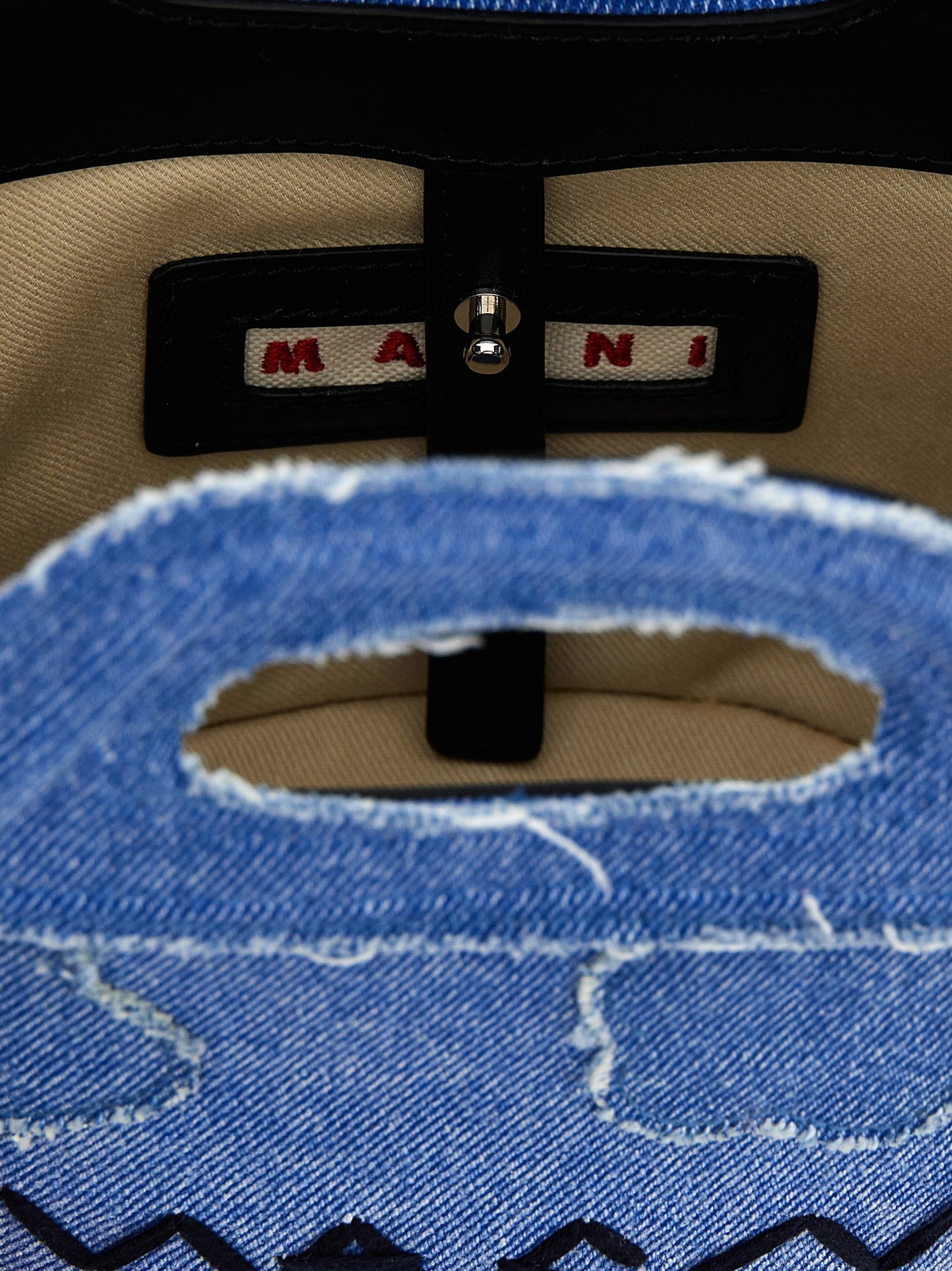 Blue Cotton Handbag