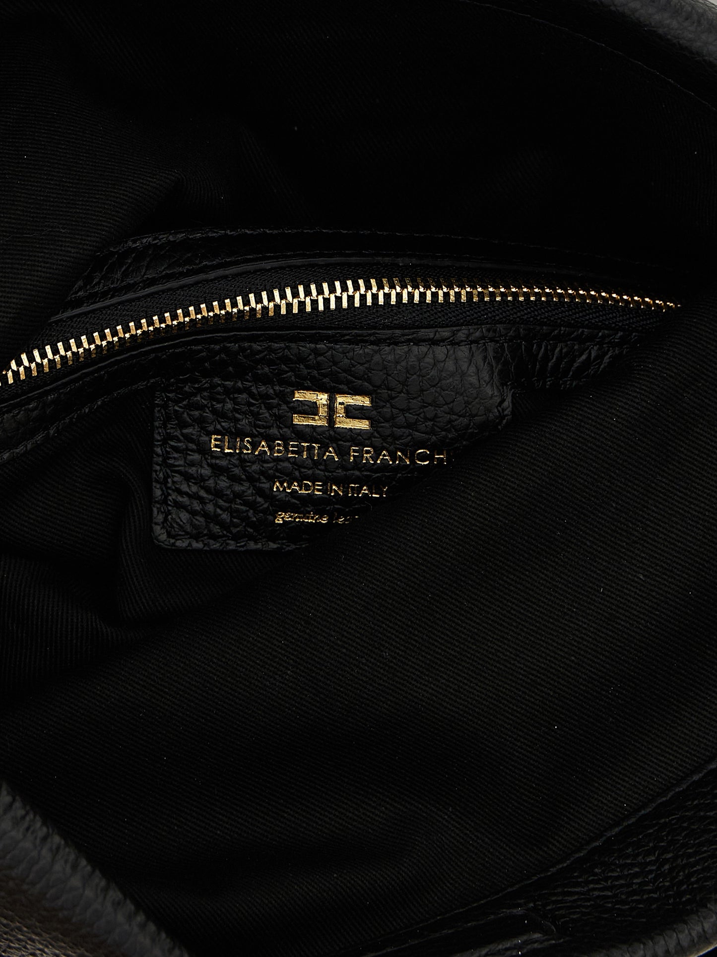 Black Calfskin Shoulder Bag