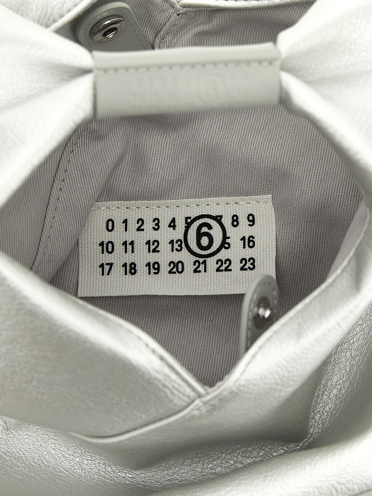 Silver Polyethylene Crossbody Bag