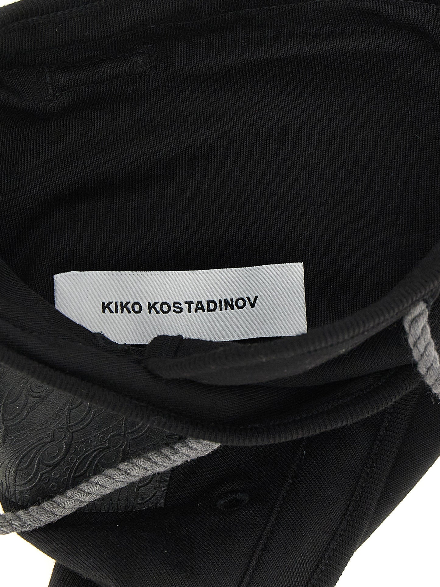 Black Cotton Crossbody Bag