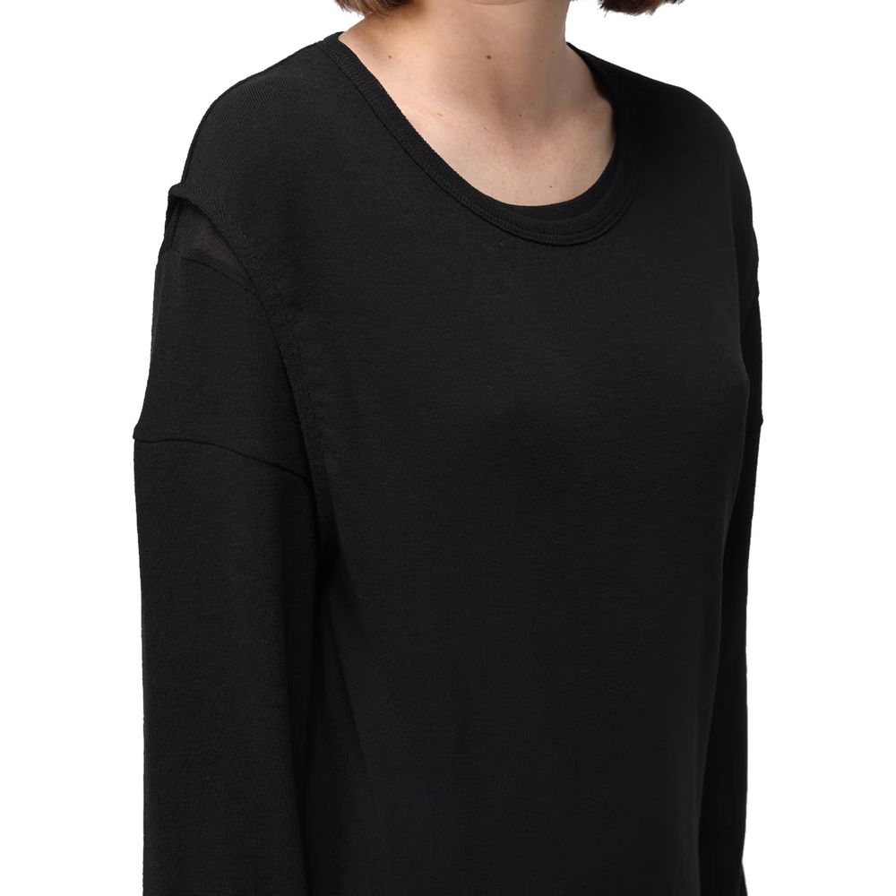 Black Cotton Casual Dress