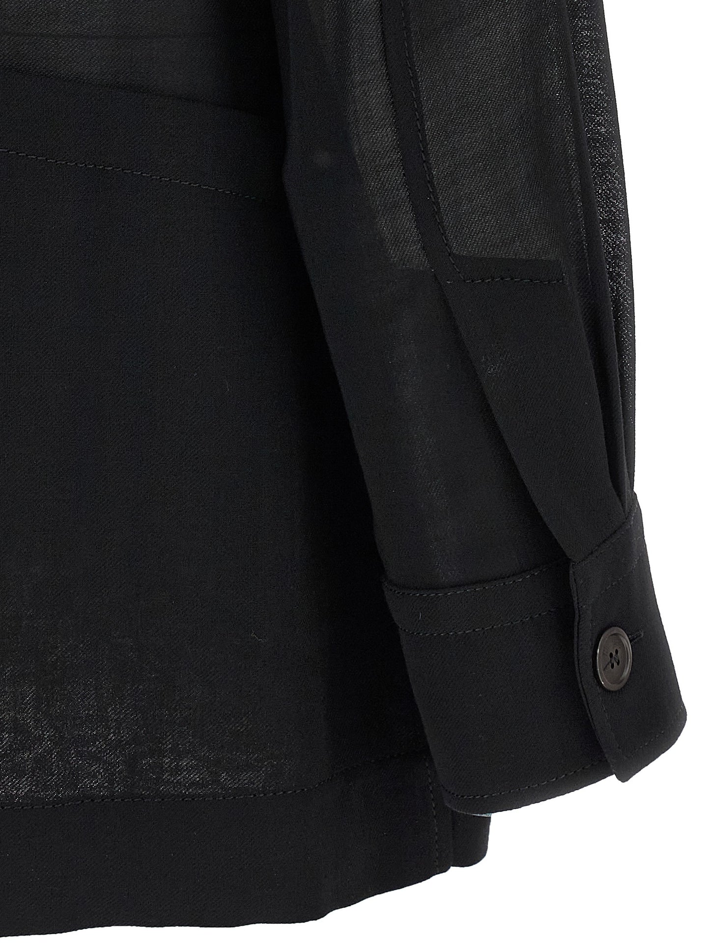 Black Virgin Wool Blouse