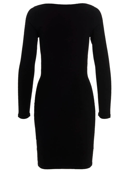 Black Viscose Mini Skirt