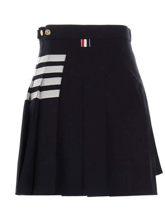 Blue Wool Long Skirt