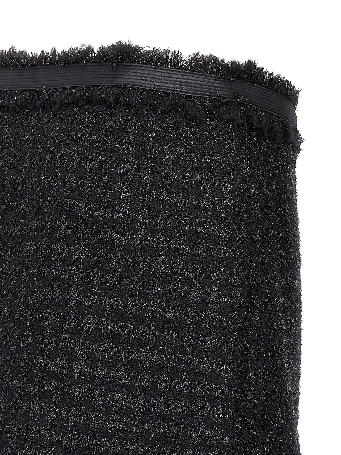 Black Virgin Wool Long Skirt