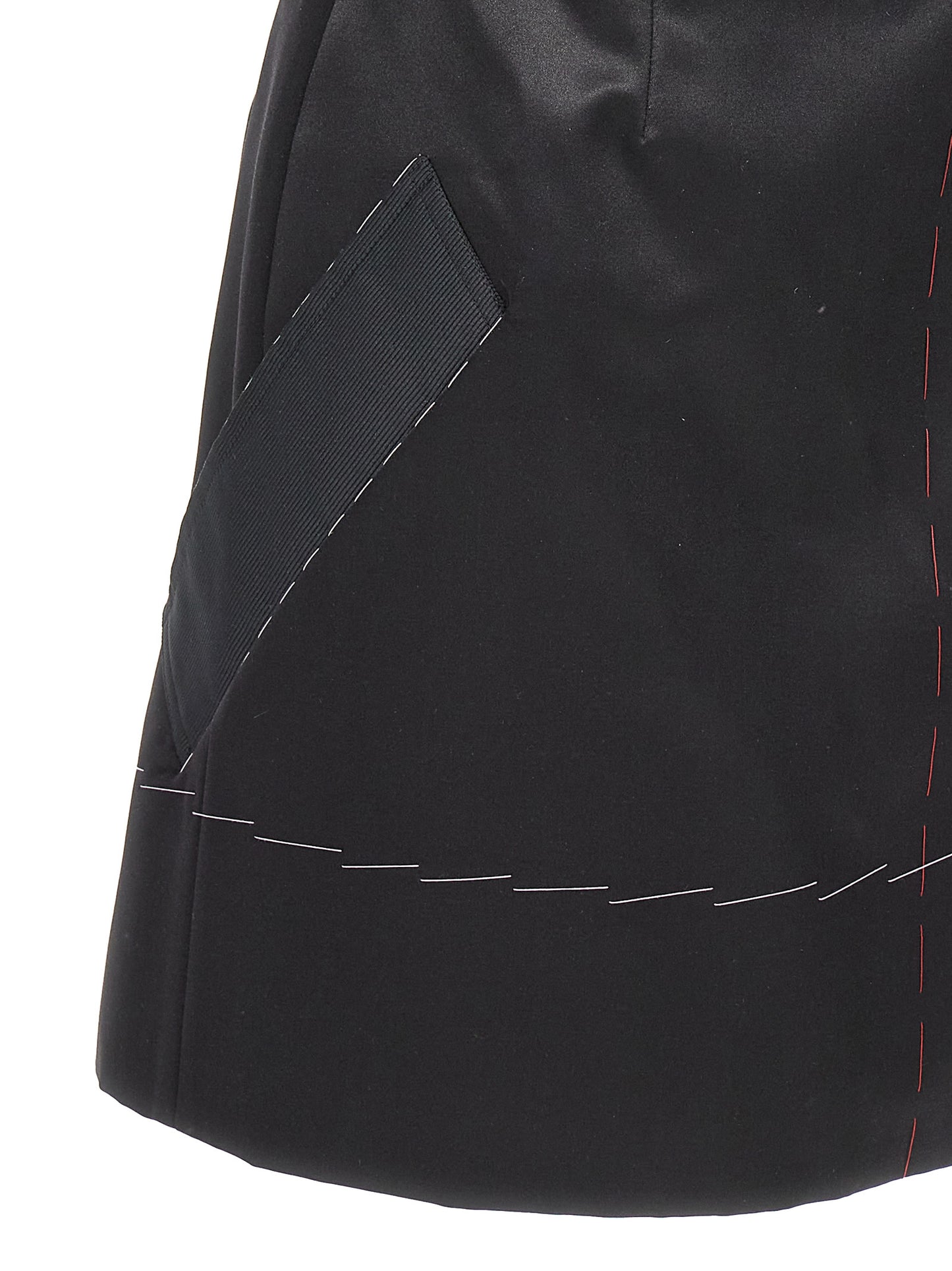 Black Acetate Short Dress