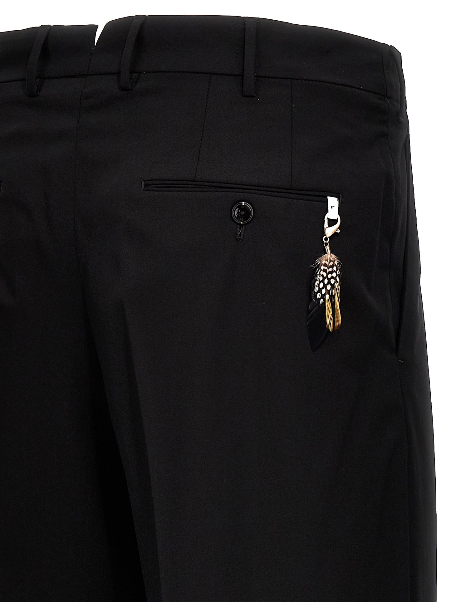 Black Virgin Wool Dress Pants