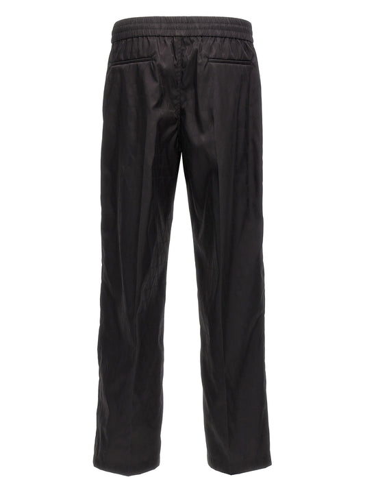 Black Polyamide Casual Pants