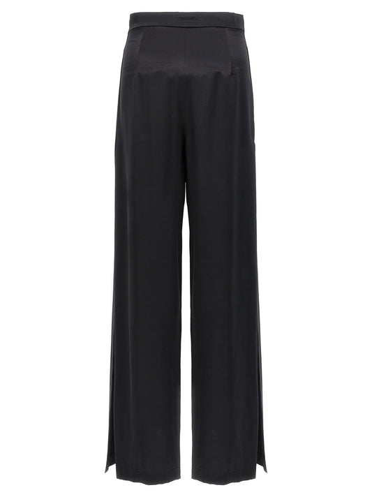 Black Silk Casual Pants