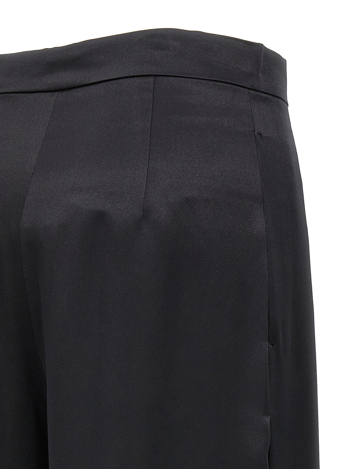 Black Silk Casual Pants