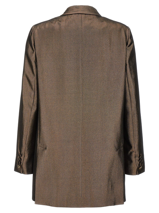 Brown Silk Blazer