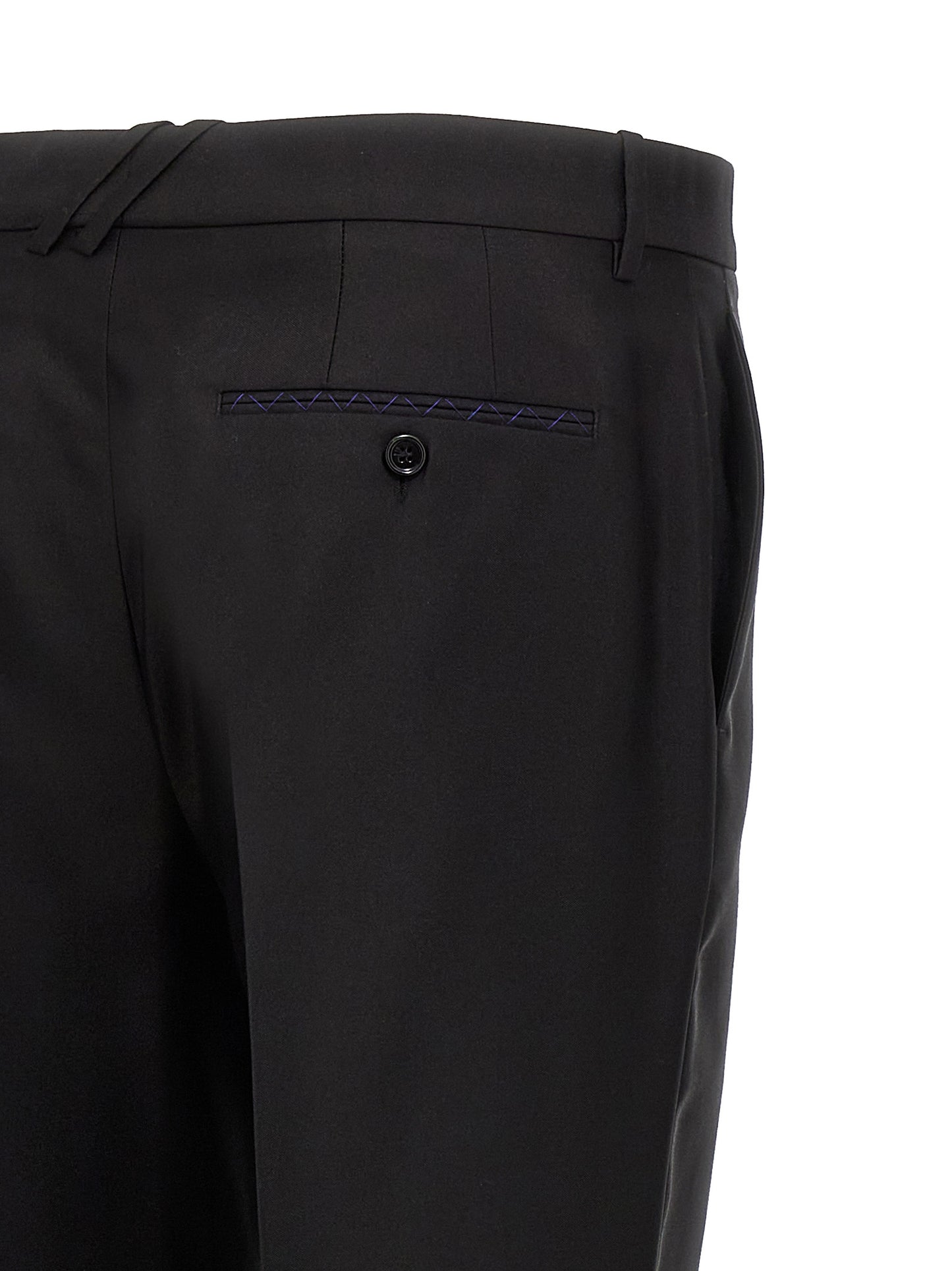 Black Virgin Wool Dress Pants