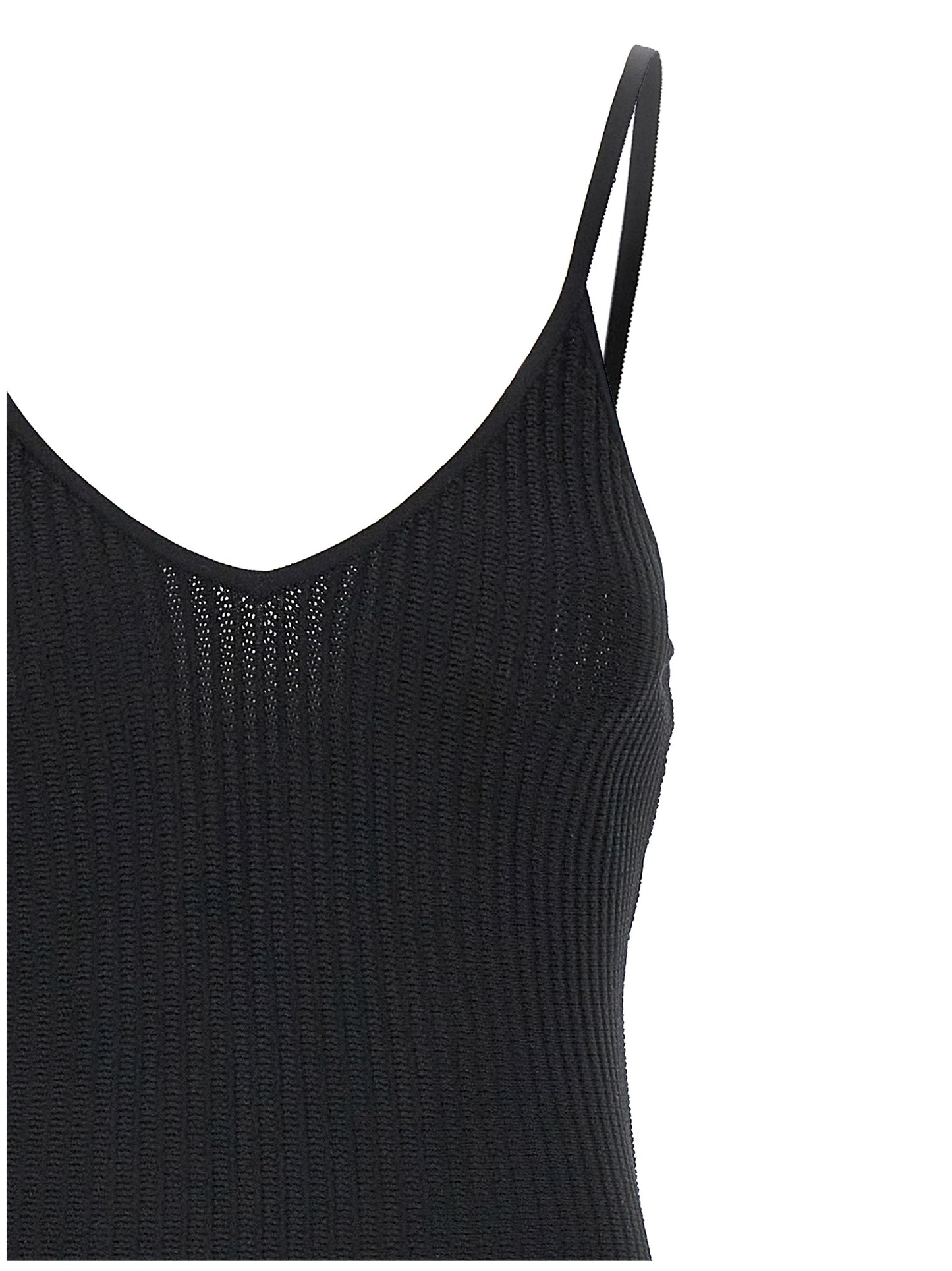 Black Viscose Midi Dress