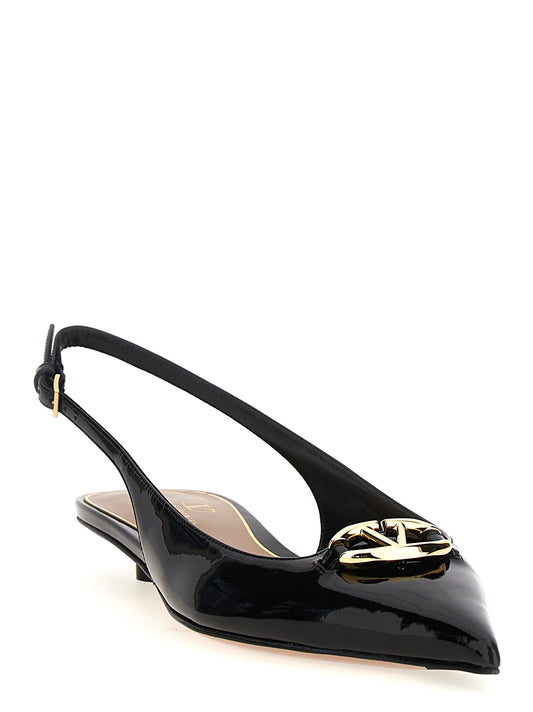 Black Calfskin Ballet Flats