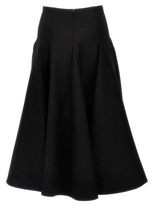 Black Virgin Wool Mini Skirt