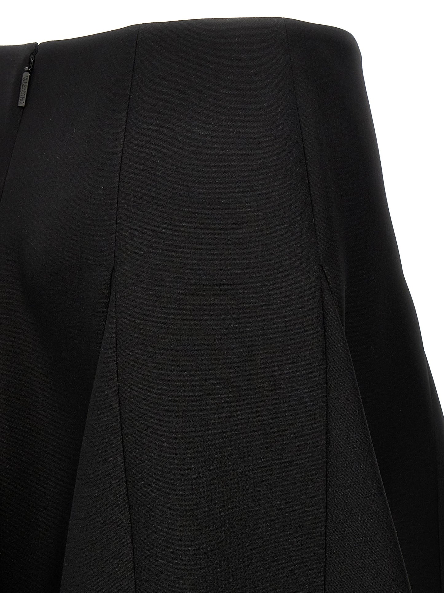 Black Virgin Wool Mini Skirt