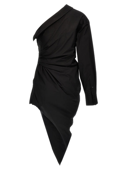 Black Cotton Short Dress