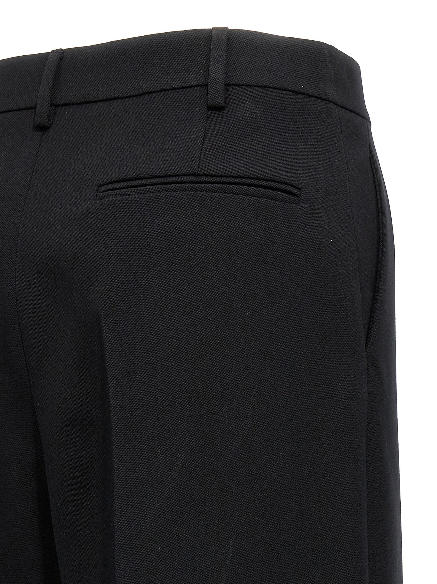Black Virgin Wool Dress Pants