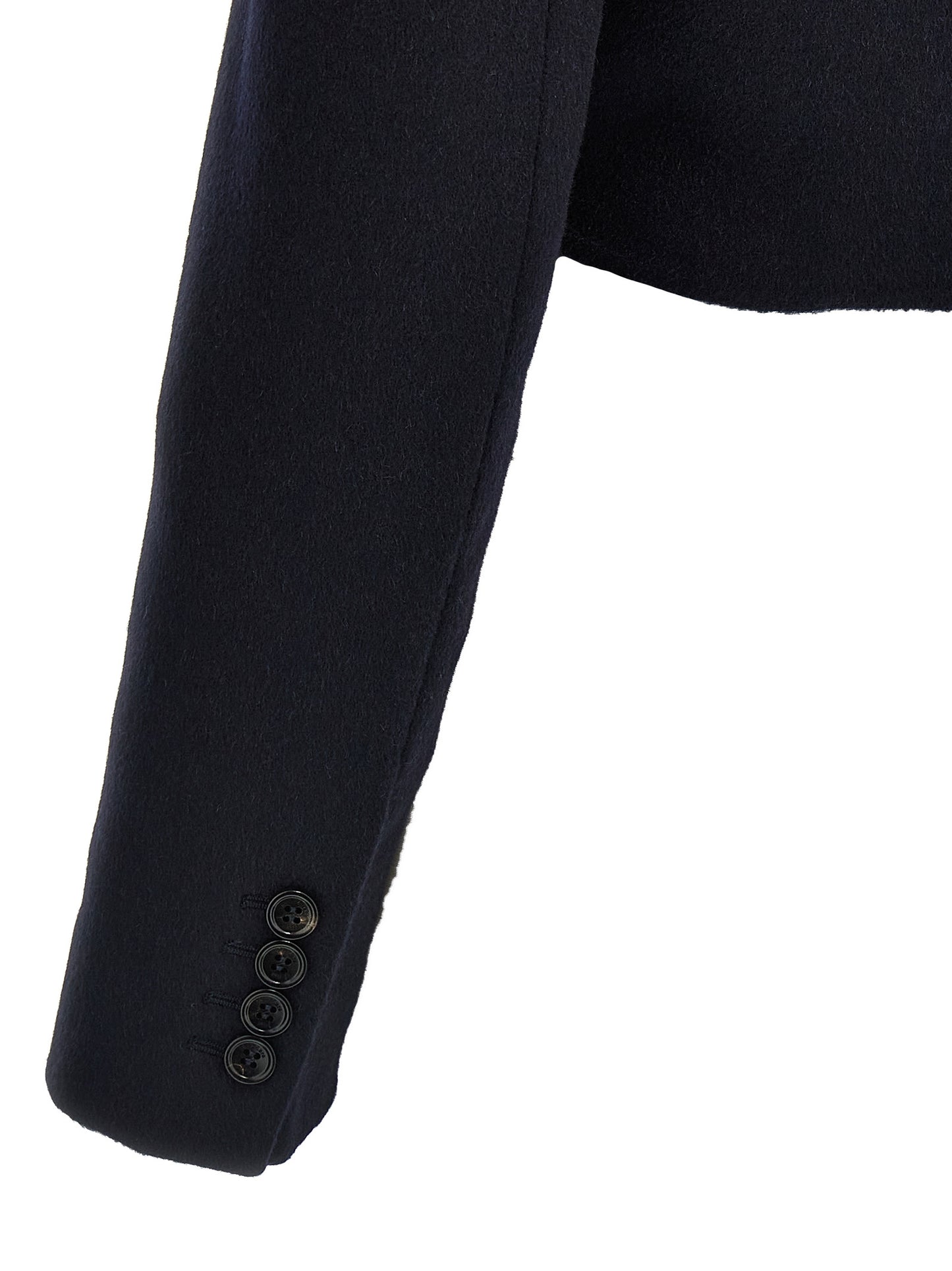 Blue Wool Full-Length Jacket