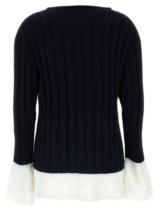 Bicolor Cotton Cardigan