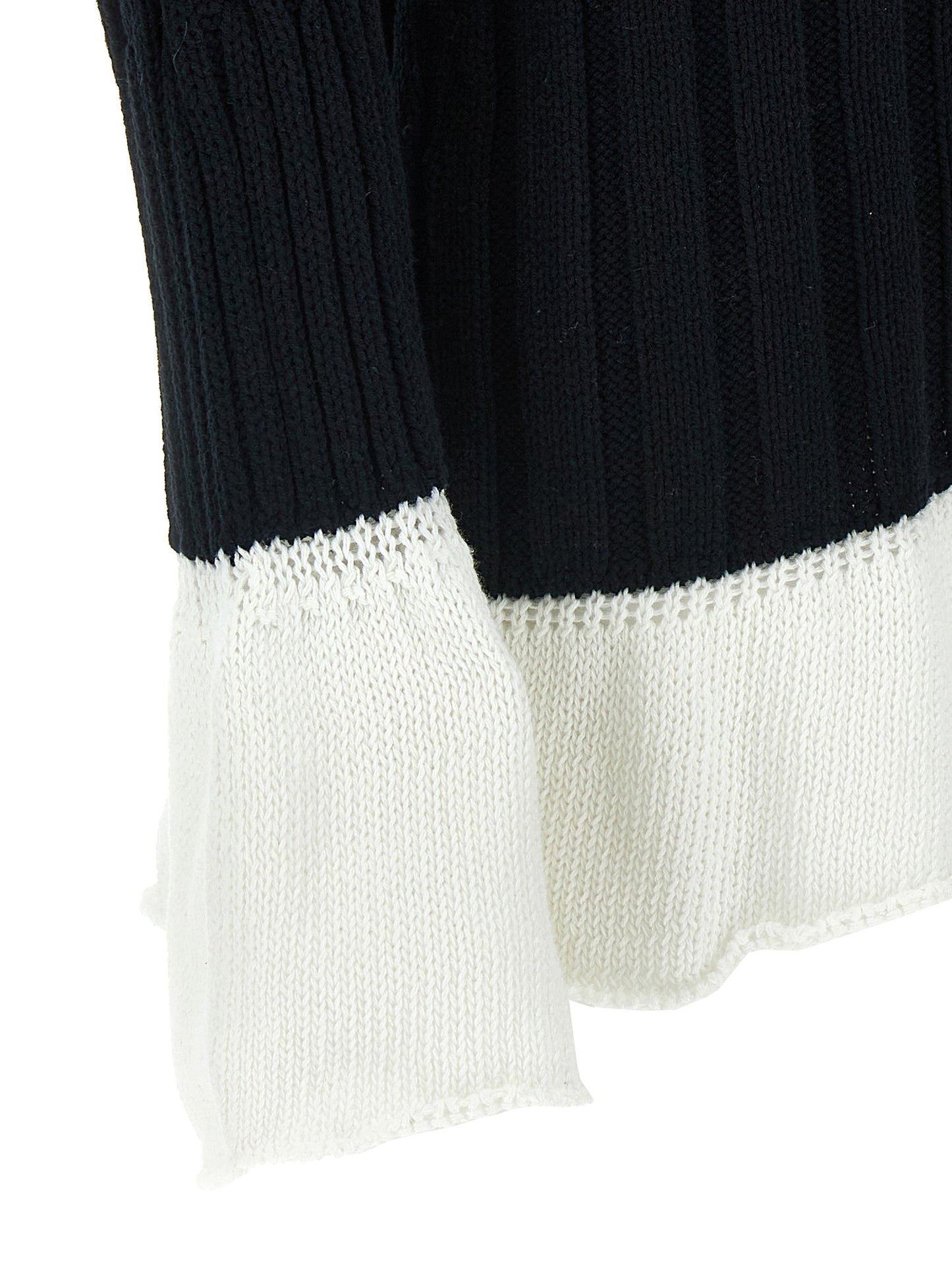 Bicolor Cotton Cardigan