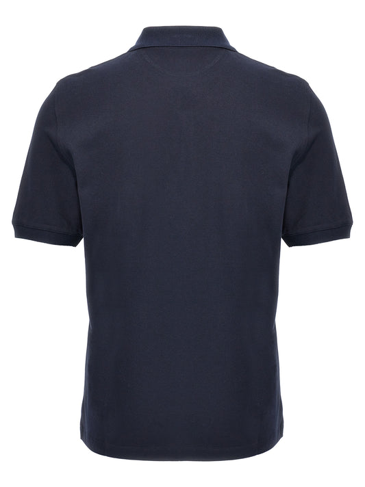 Blue Cotton Polo Shirt