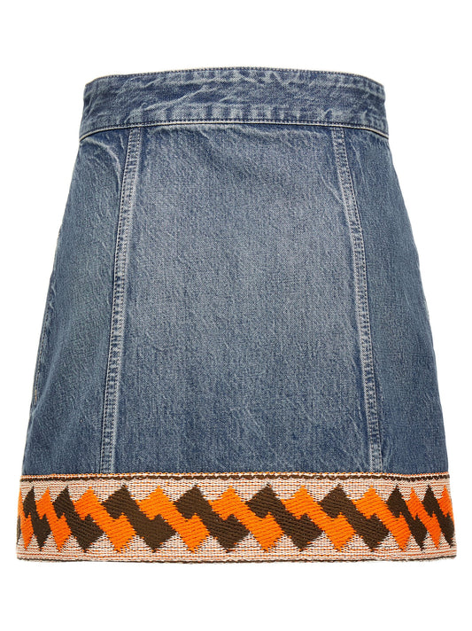 Multicolor Cotton Long Skirt