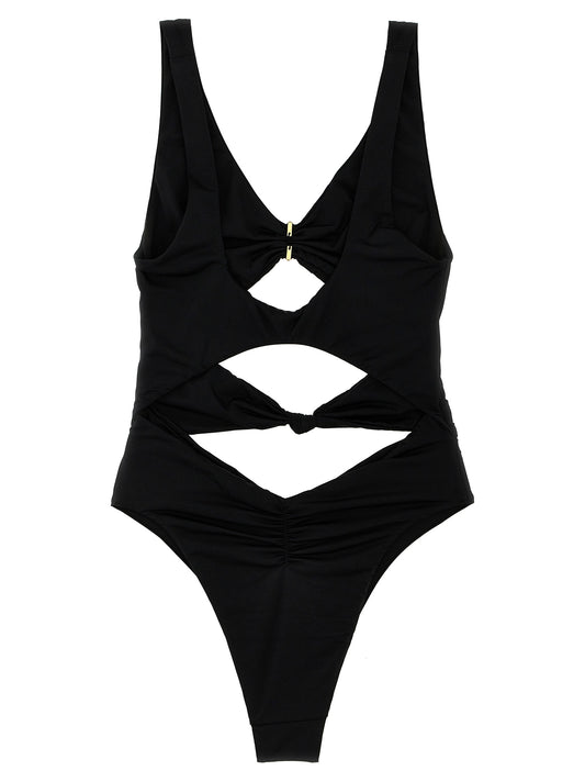 Black Polyamide One-Piece Swimsuit