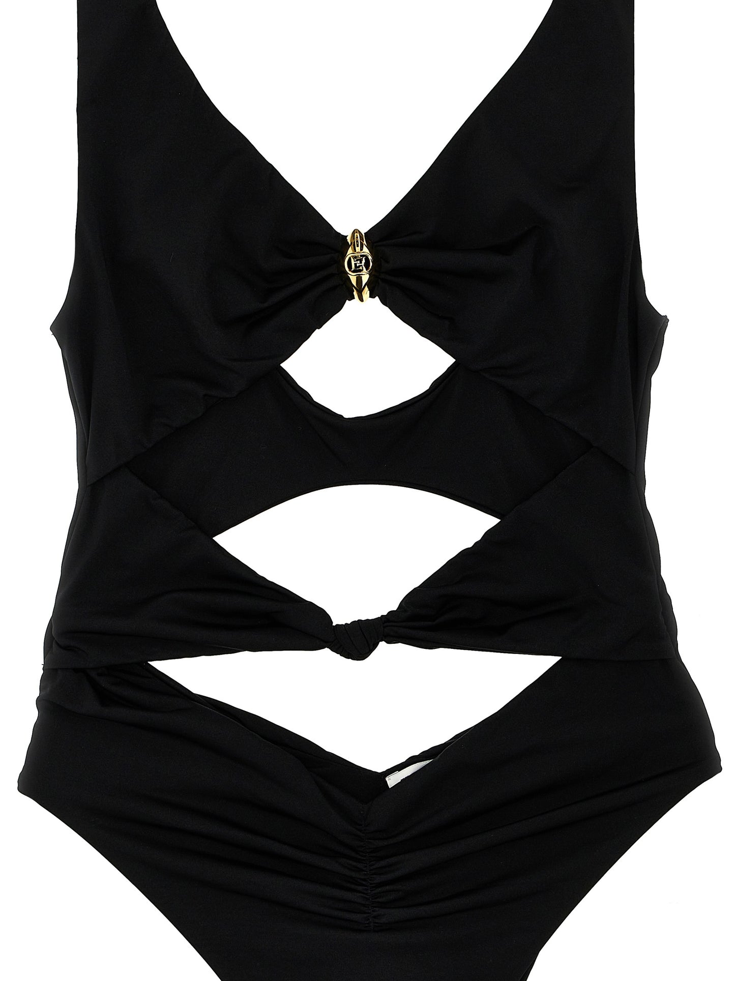 Black Polyamide One-Piece Swimsuit