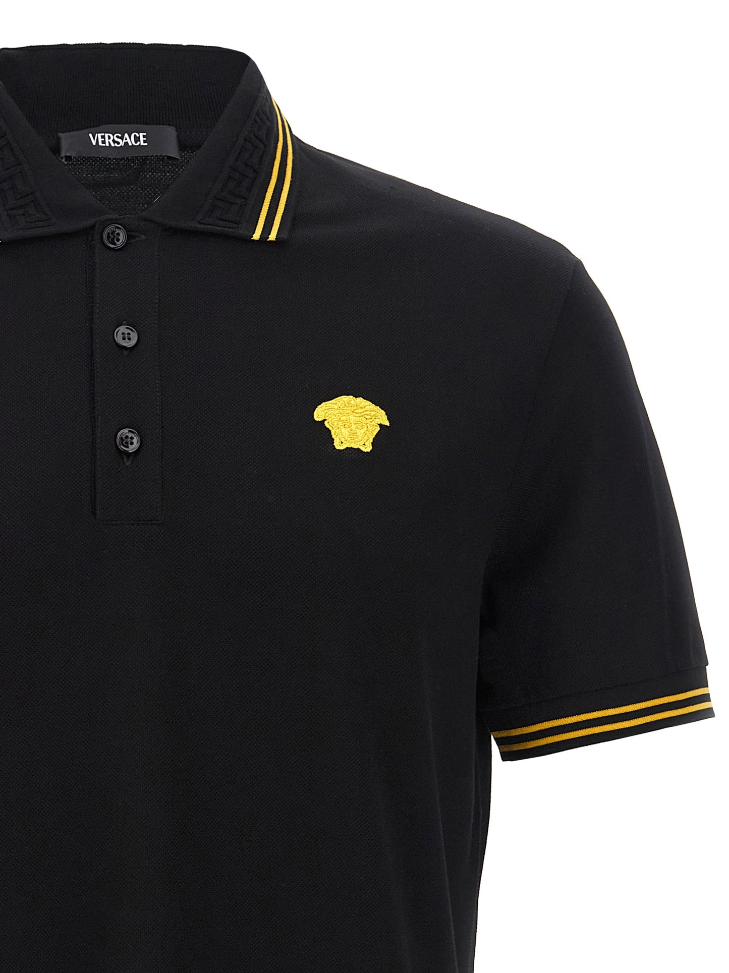 Black Cotton Polo Shirt